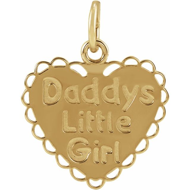14K Yellow "Daddys Little Girl" Pendant