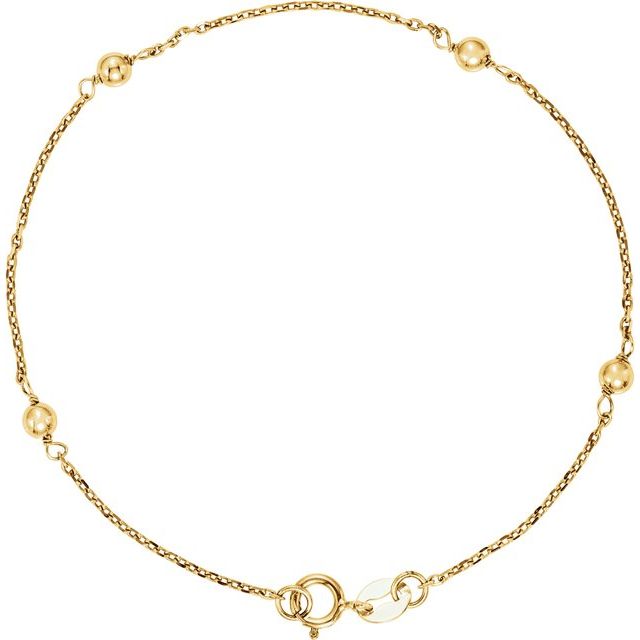 14K Yellow Youth Station 6" Bracelet
