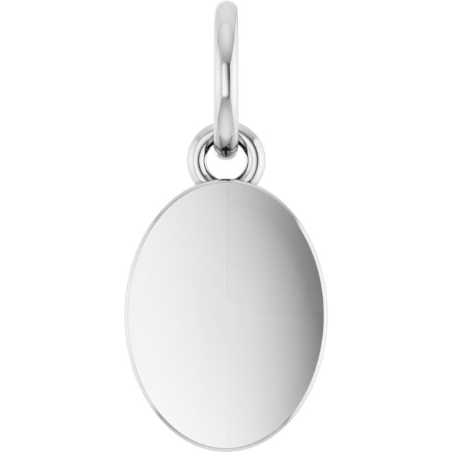 Sterling Silver Engravable Oval Pendant