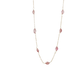 Pink tourmaline station necklace