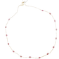 Pink tourmaline station necklace