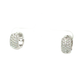 Diamond Pavé Wide Huggy Hoop Earrings in 14K White Gold
