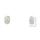 Diamond Pavé Wide Huggy Hoop Earrings in 14K White Gold