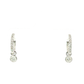 White Gold Diamond Huggie Drop Earrings