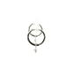 White Gold Diamond Huggie Drop Earrings