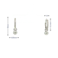 White Gold Diamond Huggie Drop Earrings
