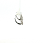 Diamond Floral Halo Drop Earrings in White Gold