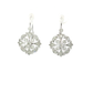 Vintage-Inspired Diamond Medallion Drop Earrings in White Gold