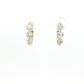 Three-Stone Diamond Hoop Earrings in Yellow Gold