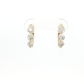 Three-Stone Diamond Hoop Earrings in Yellow Gold