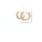 Diamond Lined petite huggy Hoop Earrings in Yellow Gold
