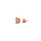 Rose Gold Morganite Solitaire Stud Earrings