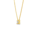 0.30ct Baguette Diamond Solitaire Necklace in Yellow Gold