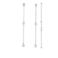 White Gold Bezel-Set Diamond Dangle Chain Earrings