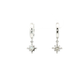 Diamond Kite Dangle Hoop Earrings in White Gold
