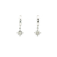 Diamond Kite Dangle Hoop Earrings in White Gold