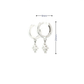 Diamond Kite Dangle Hoop Earrings in White Gold