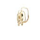 Yellow Gold Portrait Drop Earrings with Blue Topaz