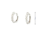 Diamond Huggie Hoop Earrings in White Gold