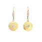 Hammered Yellow Gold Diamond Drop Earrings