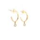 Bezel-Set Diamond Drop Earrings — Yellow Gold