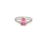 Oval Tourmaline Split-Shank Solitaire Ring in White Gold