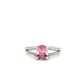 Oval Tourmaline Split-Shank Solitaire Ring in White Gold