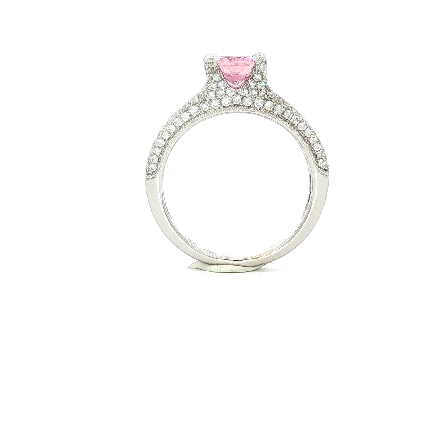 Oval Tourmaline Split-Shank Solitaire Ring in White Gold