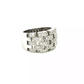 Diamond Brick Pattern Wide Band Ring in White Gold