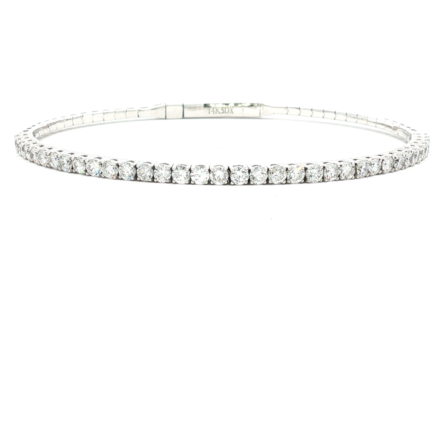 Flexible Diamond Tennis Bracelet in White Gold