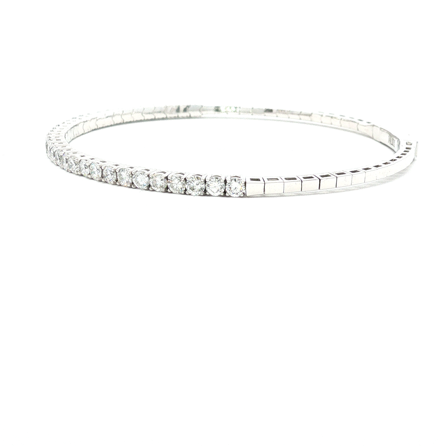 Flexible Diamond Tennis Bracelet in White Gold