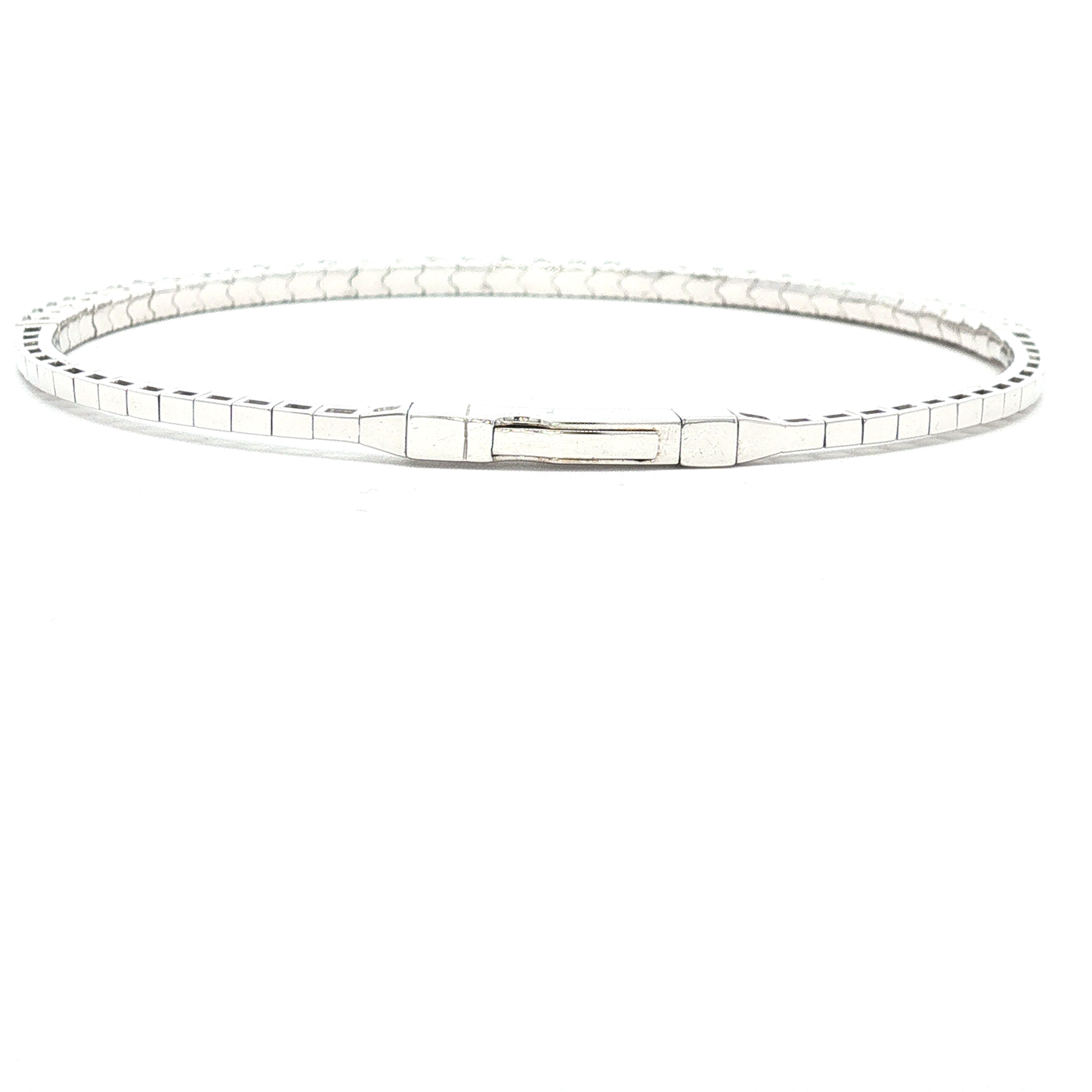 Flexible Diamond Tennis Bracelet in White Gold