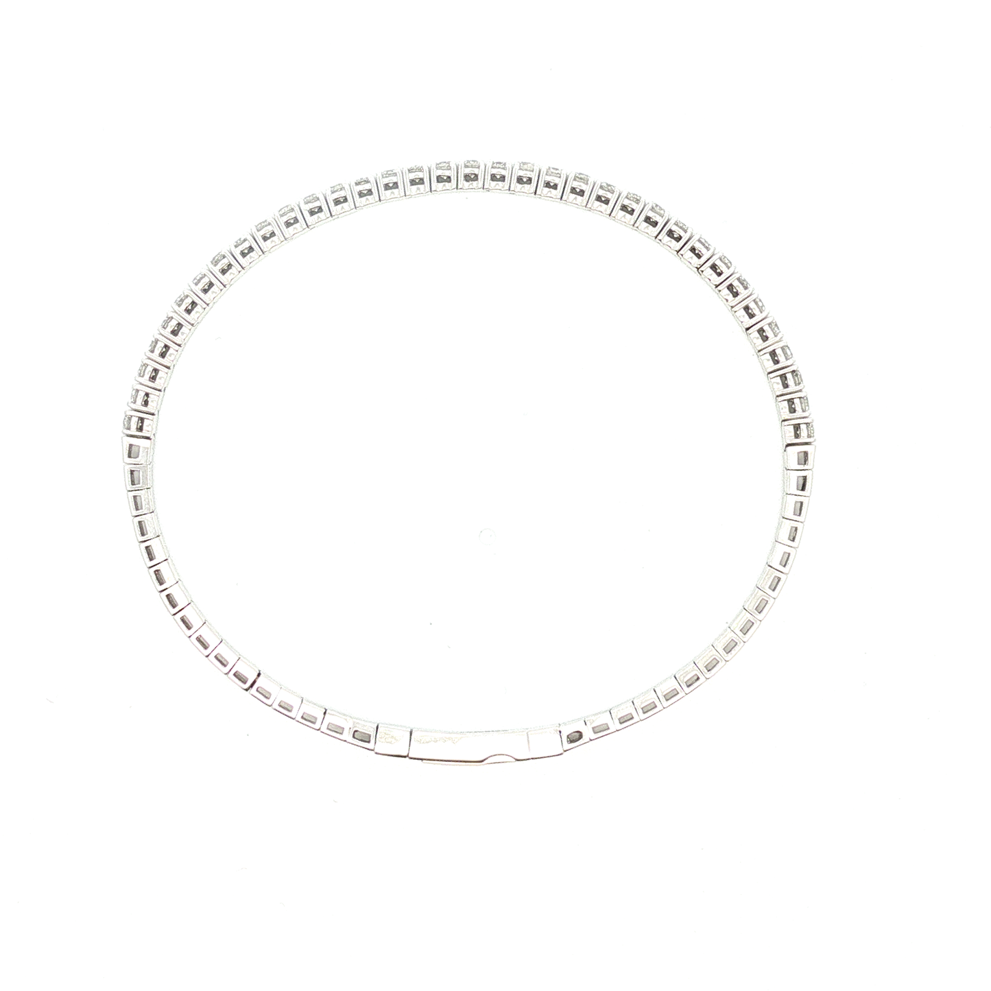 Flexible Diamond Tennis Bracelet in White Gold