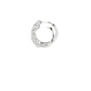 Diamond Huggie Hoop Earrings in White Gold