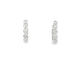Diamond Huggie Hoop Earrings in White Gold