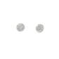 Round Diamond Cluster Stud Earrings in White Gold