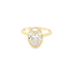 Yellow Gold Bezel-Set Oval Lab Grown Diamond Solitaire Ring