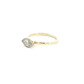 East-West Marquise Diamond Bezel Solitaire Ring in Yellow Gold