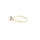 East-West Marquise Diamond Bezel Solitaire Ring in Yellow Gold