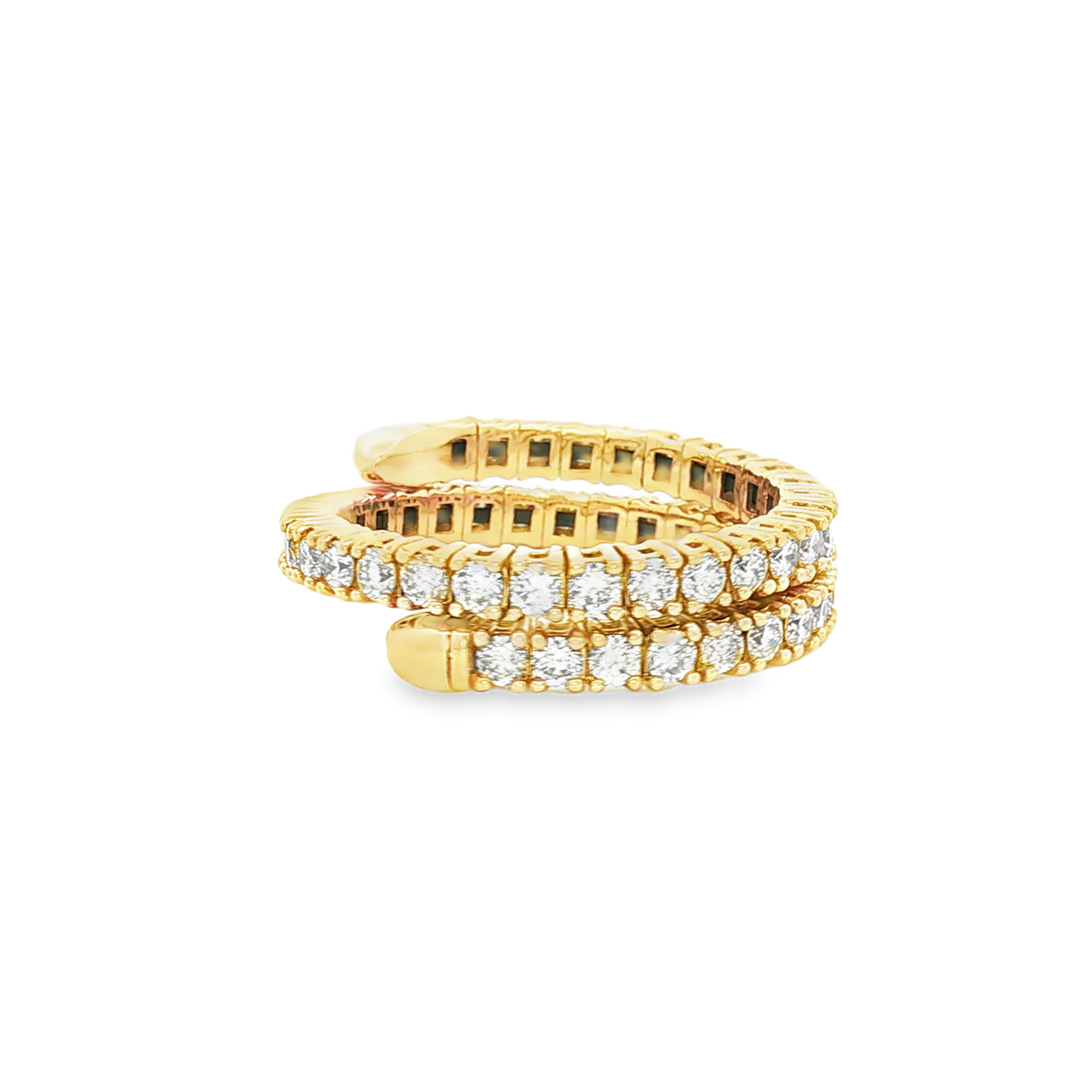 Wrap-Around Diamond Eternity Ring in yellow Gold