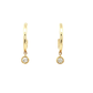 Bezel-Set Diamond Drop Earrings — Yellow Gold