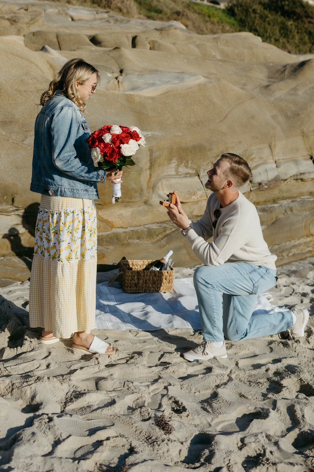 Zach proposing to Alexa with the ring Andrea designed