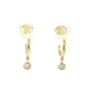 Bezel-Set Diamond Drop Earrings — Yellow Gold