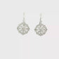 Vintage-Inspired Diamond Medallion Drop Earrings in White Gold