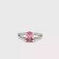 Oval Tourmaline Split-Shank Solitaire Ring in White Gold