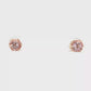 Rose Gold Morganite Solitaire Stud Earrings