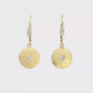 Hammered Yellow Gold Diamond Drop Earrings