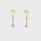 Bezel-Set Diamond Drop Earrings — Yellow Gold