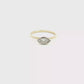 East-West Marquise Diamond Bezel Solitaire Ring in Yellow Gold