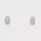 Diamond Pavé Wide Huggy Hoop Earrings in 14K White Gold